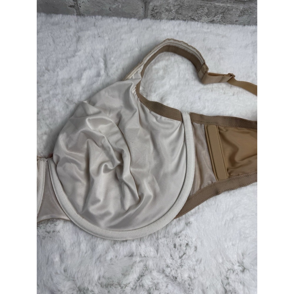 New Cacique Modern Lace Unlined Full Coverage Bra‎ Underwire Support Nude 46DDD - Picture 8 of 13